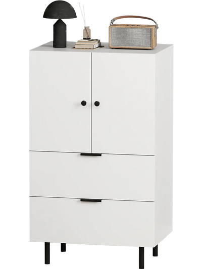 Costway Sideboard Buffet Cabinet 2-Door w/ Drawers White 273498516 New