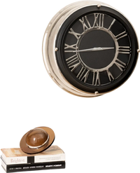 Silent wall clock with silver frame, featuring decorative numbers and dust-proof glass cover for elegant home decor.