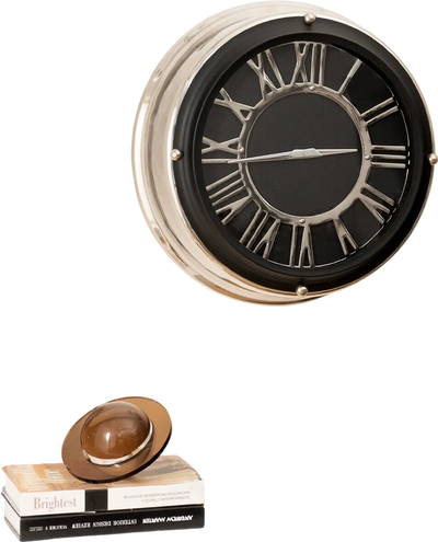 Costway Silent Wall Clock Silver Frame 13.5/17.5