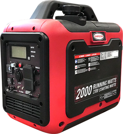 Simpson SIG2320 Generator 2000/2300W Inverter Gasoline CRX Engine CO Sensor New