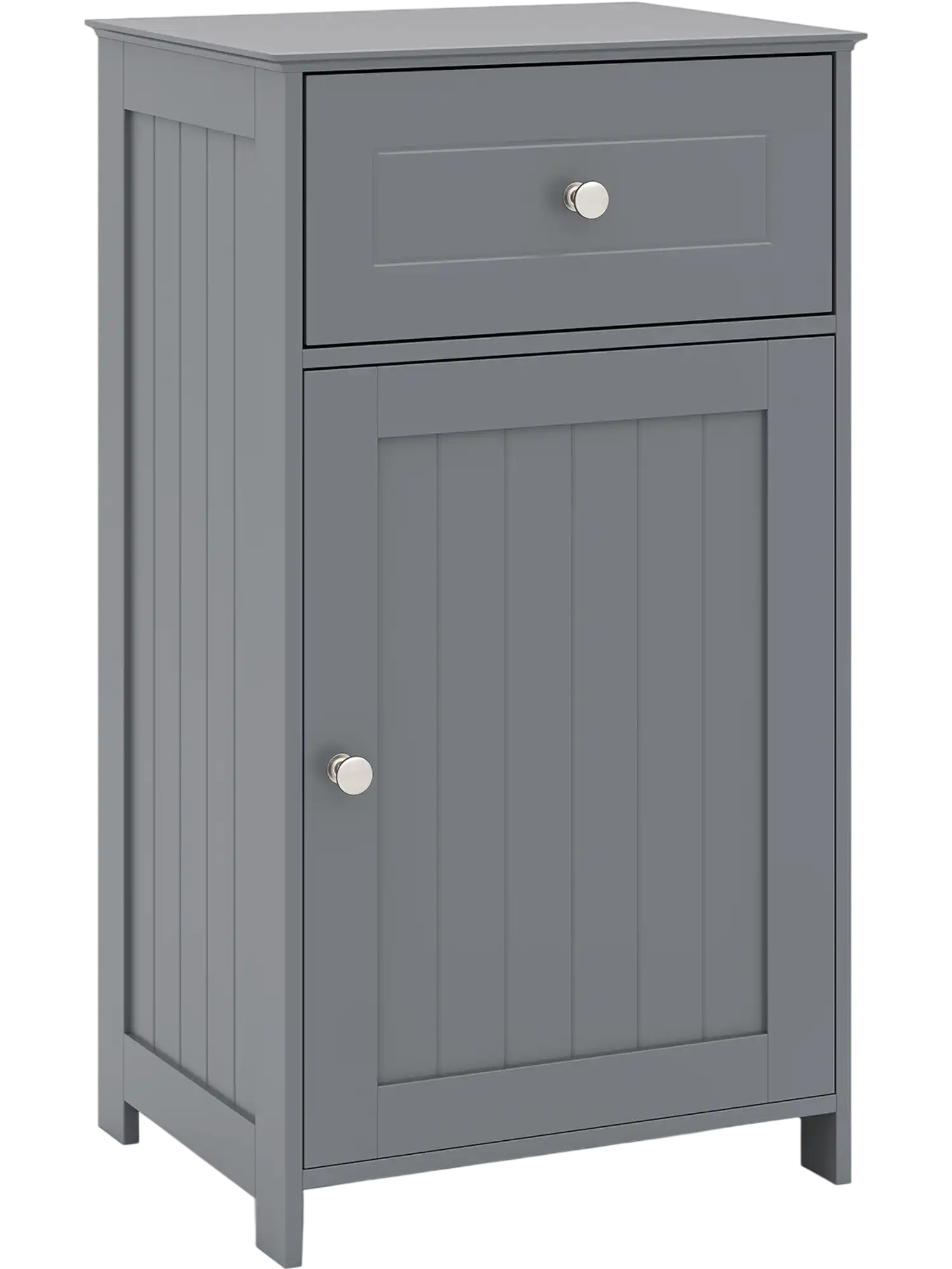 Costway Bathroom Storage Cabinet w/ Drawer Single Door Adjustable Shelf 07345128 New