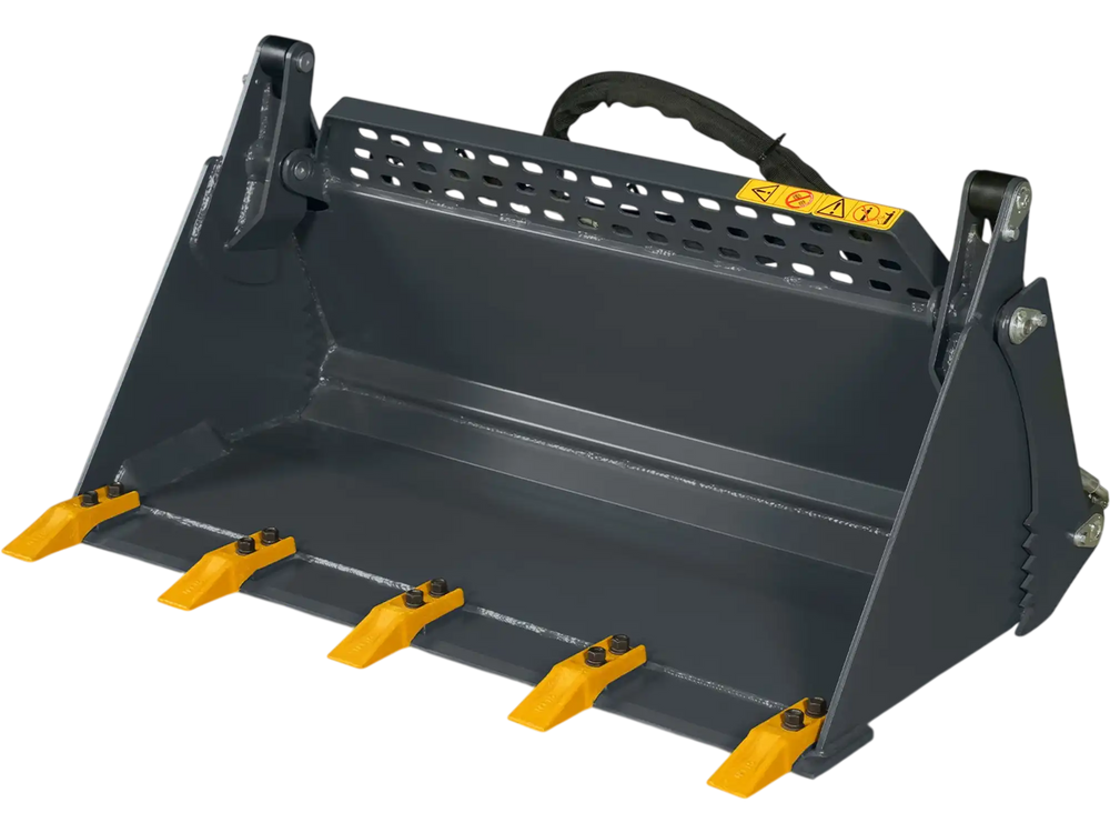 44" 4-In-1 Combo Mini Skid Steer Bucket Attachment With Quick Attach,  Universal Mount