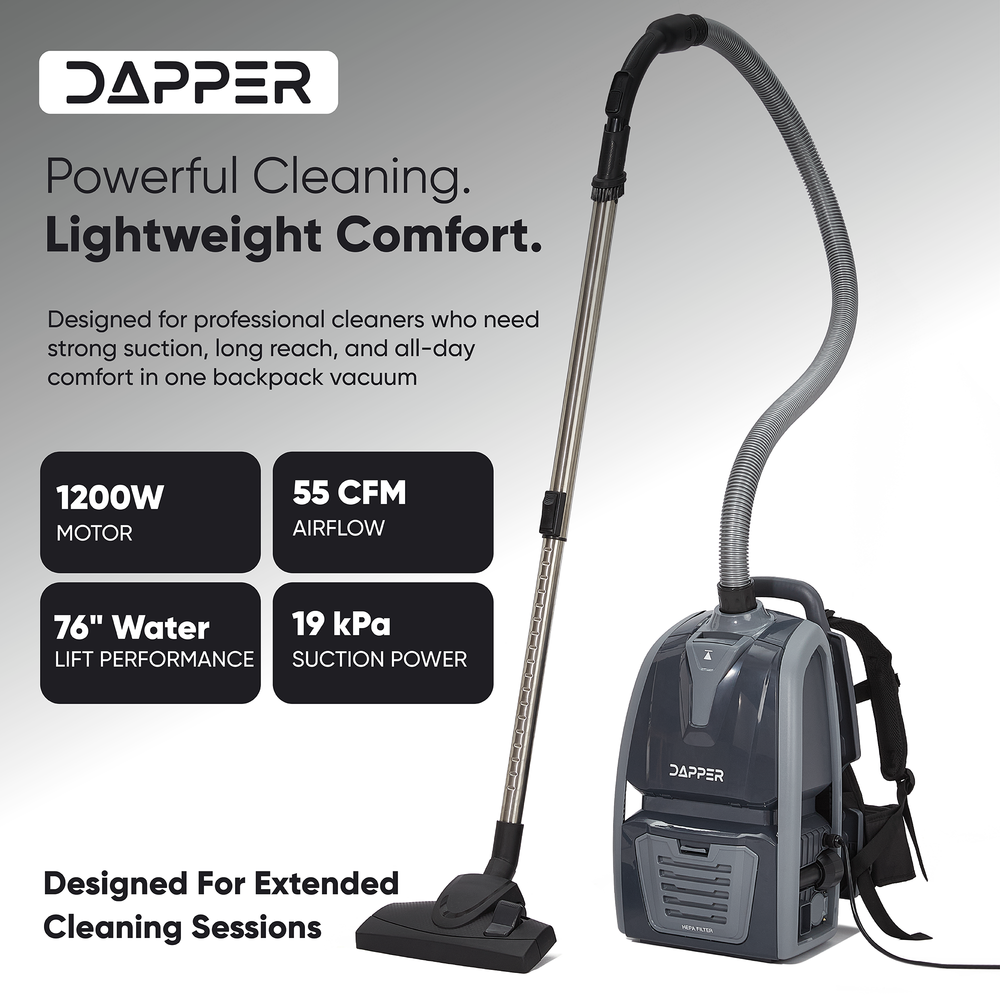 2-in-1 Commercial Backpack Vacuum & Blower 6 Qt