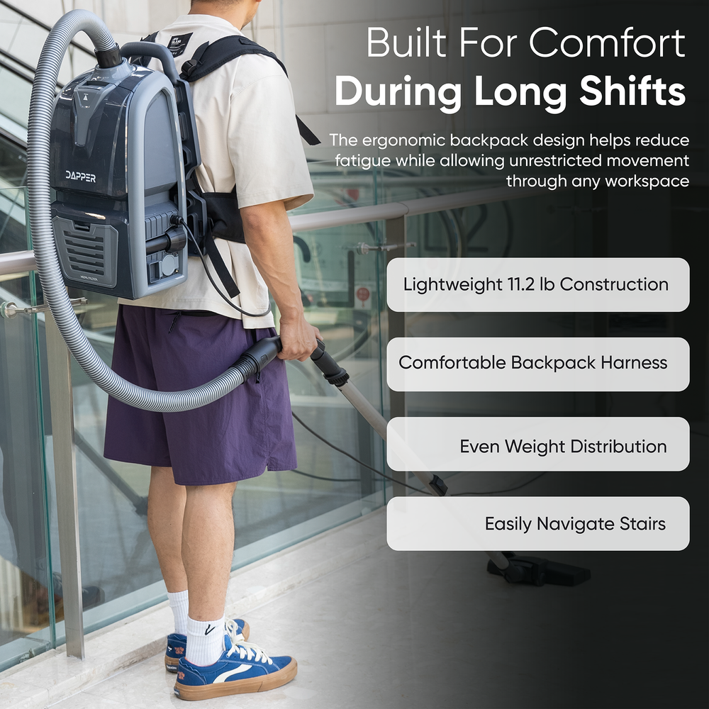 2-in-1 Commercial Backpack Vacuum & Blower 6 Qt