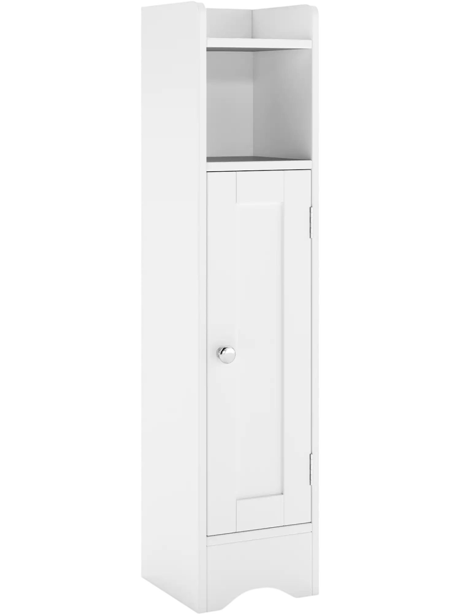 Costway Slim Bathroom Corner Storage Cabinet 1 Door Adjustable Shelves 731846295 New