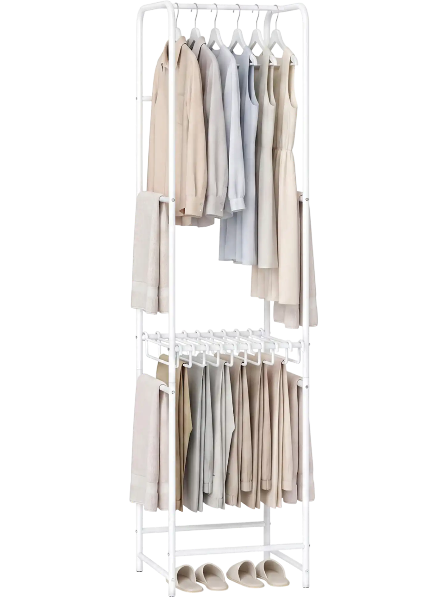 Costway Slim Freestanding Coat Rack Garment Organizer 8 Rods 43523119 New