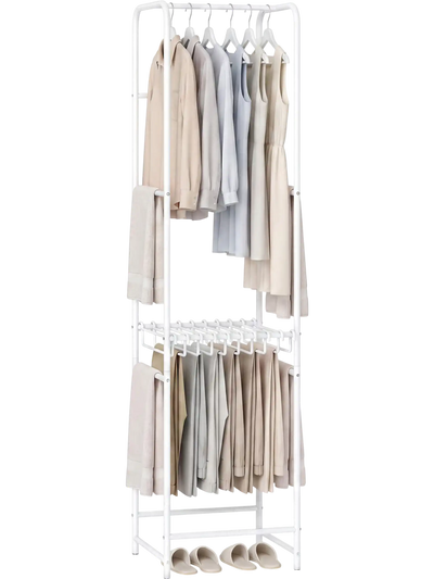 Costway Slim Freestanding Coat Rack Garment Organizer 8 Rods 43523119 New