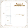 Slim coat rack dimensions with 8 hanging rods, designed for space-saving clothing organization in small rooms.
