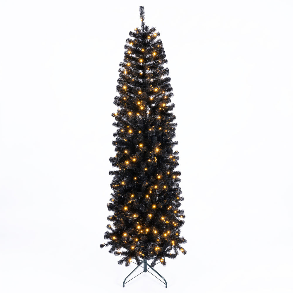 Slim Pencil Hinged Christmas Tree with Branch Tips and 8  Lighting Modes-7 FT - Gallery View 1 of 1