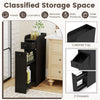 Small Bathroom Storage Cabinet 4-Tier with Slide Out Drawers on Casters - Gallery View 8 of 10