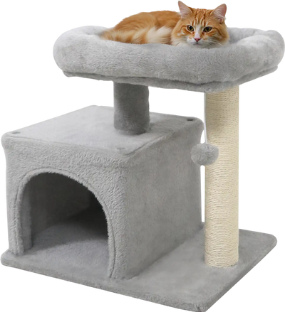 Costway Small Cat Tree Large Plush Perch Indoor Cats 80533092 New