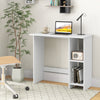 Small Computer Desk with Storage and Adjustable Shelf-White - Gallery View 1 of 10