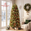 Smart pencil Christmas tree with 280 RGB LED lights, featuring a hinged design and remote control for easy operation.