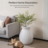 Smart plant cat litter box in white, featuring a stylish design and electronic odor removal for a clean home.