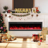 Smart WiFi Electric Fireplace Wall Mounted & Recessed 750W/1500W Heater-68 Inch - Gallery View 1 of 11