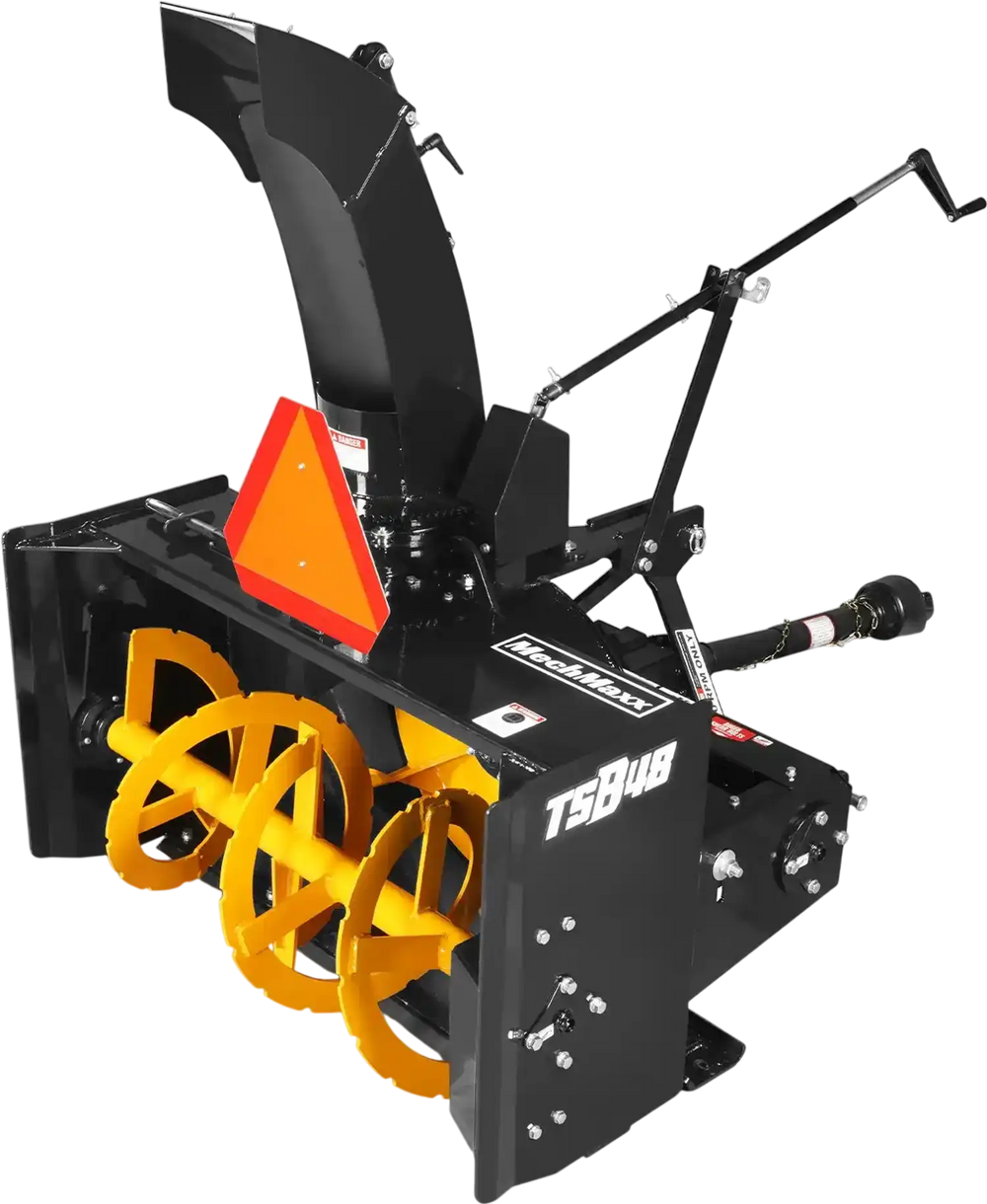 48" 3 Point PTO Snow Blower 24" Impeller Diameter 360° Snow Chute (PTO Shaft Included with Slip Clutch),  20-45 HP,  TSB48