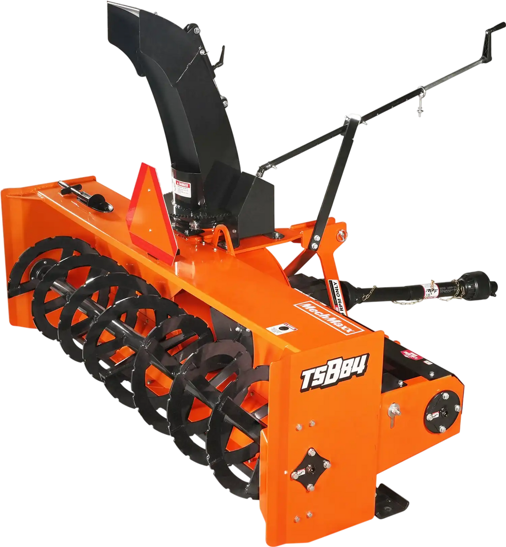 84" 3 Point PTO Snow Blower 24" Impeller Diameter 360° Snow Chute (PTO Shaft Included with Slip Clutch),  35-95 HP,  TSB84T