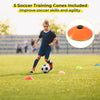 8' x 6' weather-resistant soccer goal with ground stakes and 5 agility training cones for backyard play and skill.