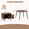 Rustic brown sofa side table dimensions indicate a 110 lbs capacity tabletop with a hidden storage compartment for organization.