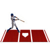 Softball pitching mat 10 x 3 feet with realistic design, non-slip backing, and integrated pitching plate for training.