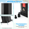 Close-up of the 7.5 feet solar heated outdoor shower's connectors and anchoring screws, made from premium PVC and ABS.
