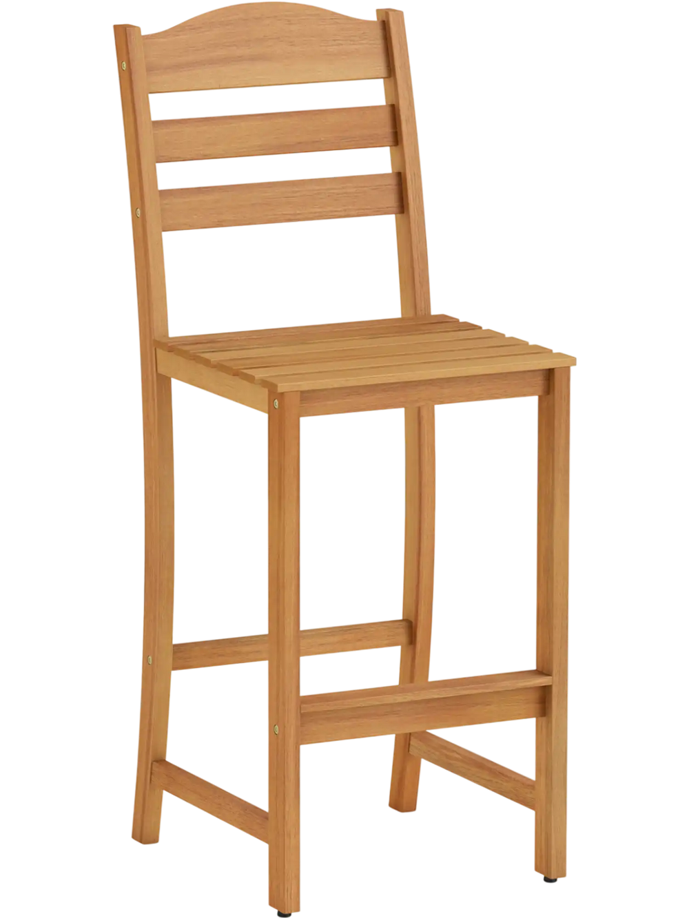 Solid Acacia Wood Bar Stools Heavy-duty Outdoor Barstools with 400 LBS Max Load