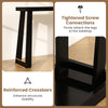 Reinforced crossbars and tightened screw connections enhance stability of the 43-inch solid rubber wood console table.