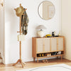 Solid Wood Hall Tree with 11 Hooks and 3 Height Options for Entryway-Natural - Gallery View 1 of 11