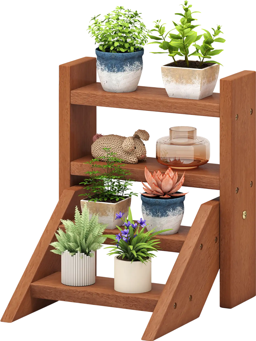 Solid Wood Plant Stand for Flowerpots and Succulents