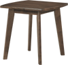 Solid wood side table with a thickened square top and curved edges in walnut finish, perfect for lamps and snacks.