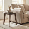 Solid walnut wood side table with a spacious square top and curved edges, perfect for lamps and snacks in any living.