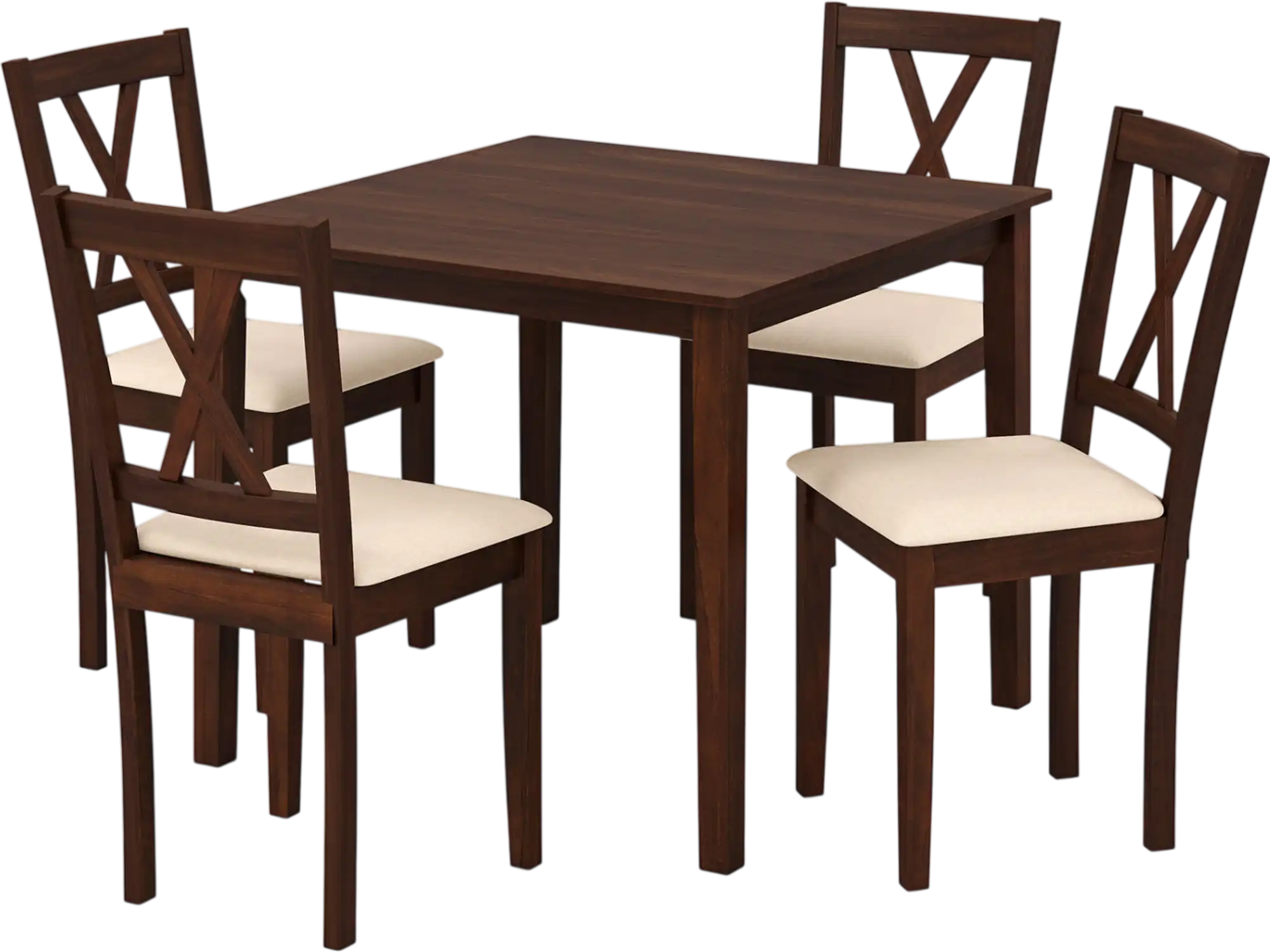 Costway 5-Piece Square Kitchen Dining Table & 4 Armless Chairs Set 68370604 New