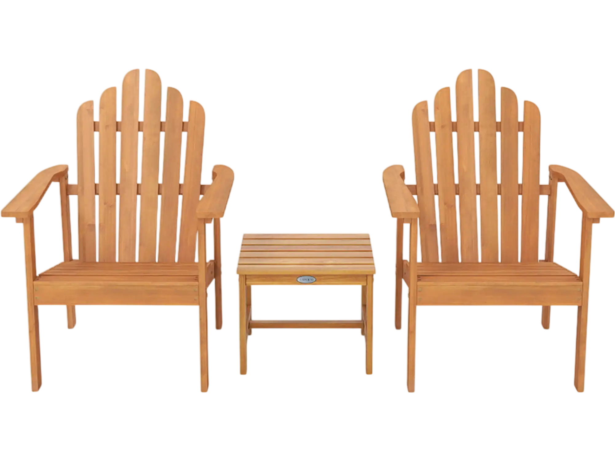 Costway Stackable Adirondack Chair Set of 2 w/ Side Table 41129492 New