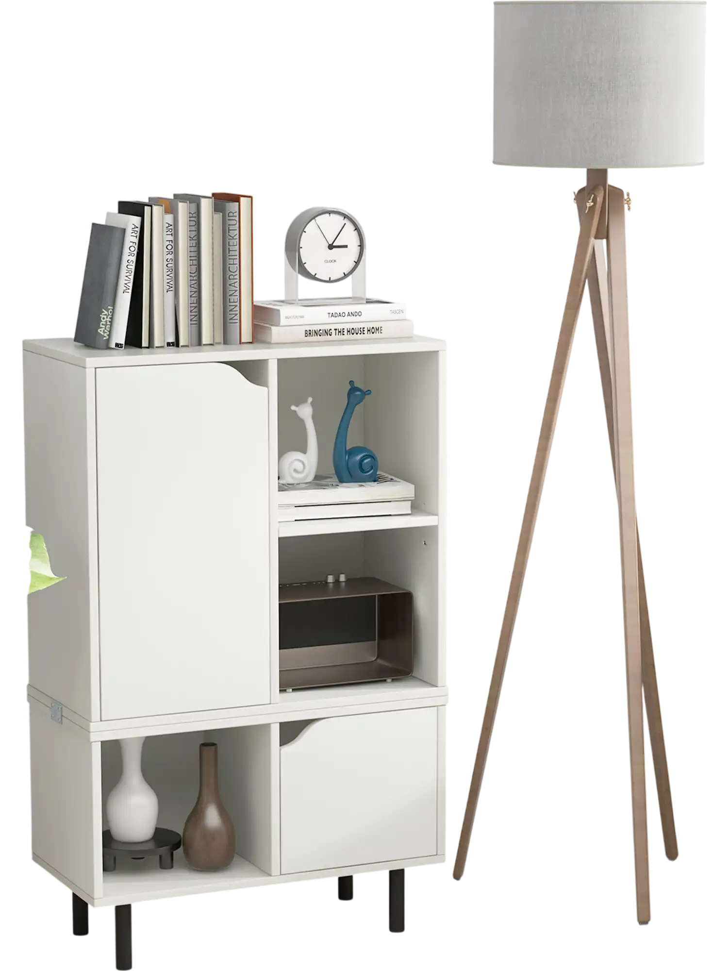 Costway Stackable Bookcase Adjustable Shelf Cubes White 35947216 New