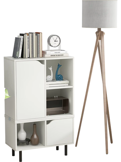 Costway Stackable Bookcase Adjustable Shelf Cubes White 35947216 New