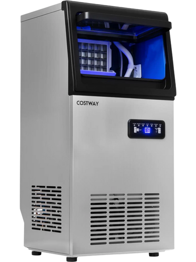 Costway Stainless Steel Commercial Ice Maker 110 lbs/24H 58024569 New