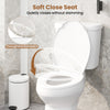 Standard toilet with a 17.5" ADA comfort height seat and soft-close feature for quiet operation and enhanced comfort.
