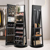 Standing Jewelry Cabinet with Adjustable LED Lights-Black - Gallery View 1 of 12