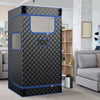 Portable Steam Sauna with 3L Steam Generator Remote Control Wood Foot Massager and Foldable Chair for Home-Black - Gallery View 1 of 10