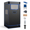 Portable steam sauna in black with a 3L steam generator, foldable chair, and remote control for home relaxation.