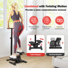 Twist stair stepper with adjustable handlebar and anti-slip pedals for a comprehensive home workout.