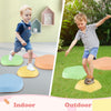 Colorful non-slip balance stones for kids, ideal for indoor and outdoor play, promoting balance and coordination.