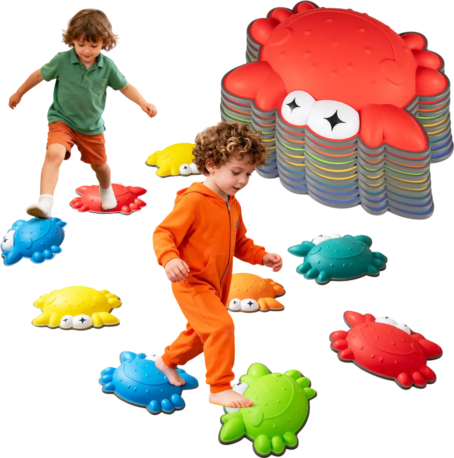 Costway Kids Stepping Stones Balance Sensory Toy 9-Pc Non-Slip 61859316 New