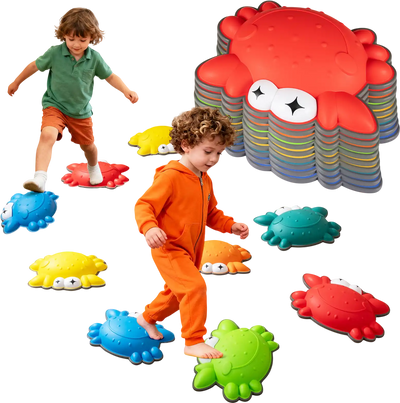 Costway Kids Stepping Stones Balance Sensory Toy 9-Pc Non-Slip 61859316 New