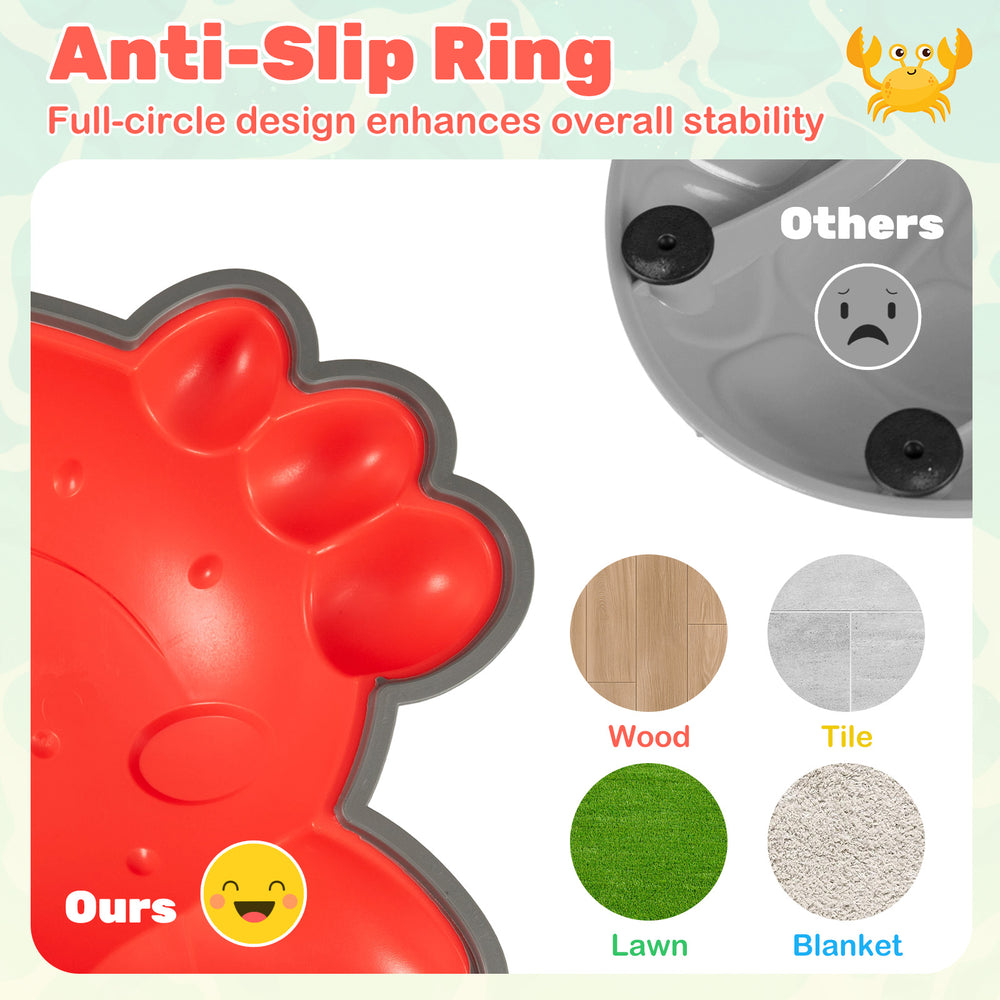 Colorful non-slip toddler stepping stones featuring an anti-slip ring for enhanced stability, ideal for safe play.