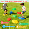 Colorful non-slip stepping stones for kids, enhancing motor skills and balance, perfect for outdoor play and learning.
