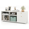 Storage cabinet in white with 2 drawers and 4 cubes, ideal for entryway or living room, showcasing modern design.