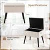 Beige velvet storage ottoman with solid wood legs, featuring a hinged lid and spacious interior for versatile use.
