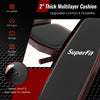 Adjustable weight bench with 2" thick multilayer cushion, PU leather cover, designed for full body workouts and comfort.