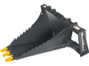 48" Skid Steer Stump Bucket Wrecker with Universal Quick Attach, Bolt-On Cutting Teeth, SBE53
